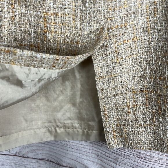 PAIL STUART Tweed Beige Skirt Suit Wool Blend Woman’s made in Italy sz 40 US 4-6 - Picture 9 of 14